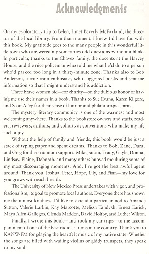 The Belen Hitch Acknowledgment Page